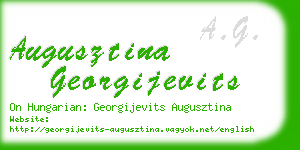 augusztina georgijevits business card